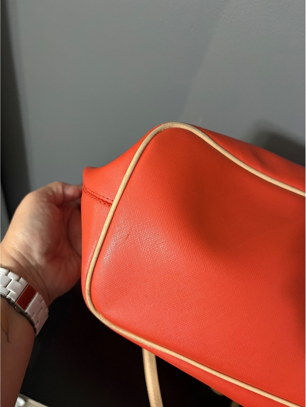 Coach Coral Saffiano Leather City Tote Bag F24341 - Picture 7 of 9